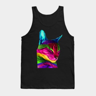 Multicolored Cat Tank Top